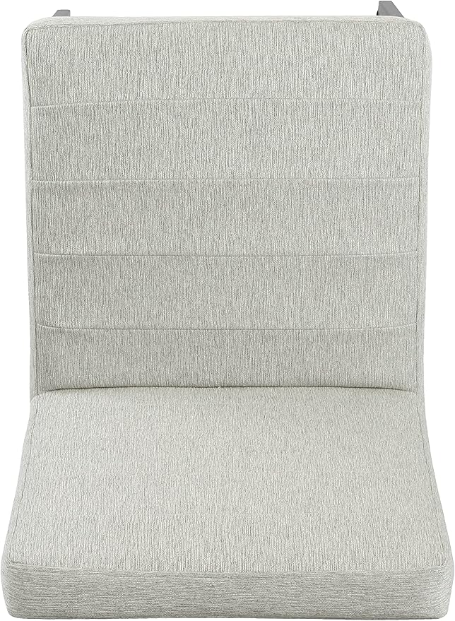 HomePop Channeled Metal Dining Chair - Sustainable Gray Woven (Single Pack)