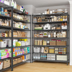 82.6H Metal Shelving Unit 7 Tier Storage Shelves Adjustable Wire Shelving Metal Wire Shelf Pantry Shelves Commercial Rack for Kitchen Pantry Utility Room Garage 45" W x 82.6''H x 13.5" D, Black