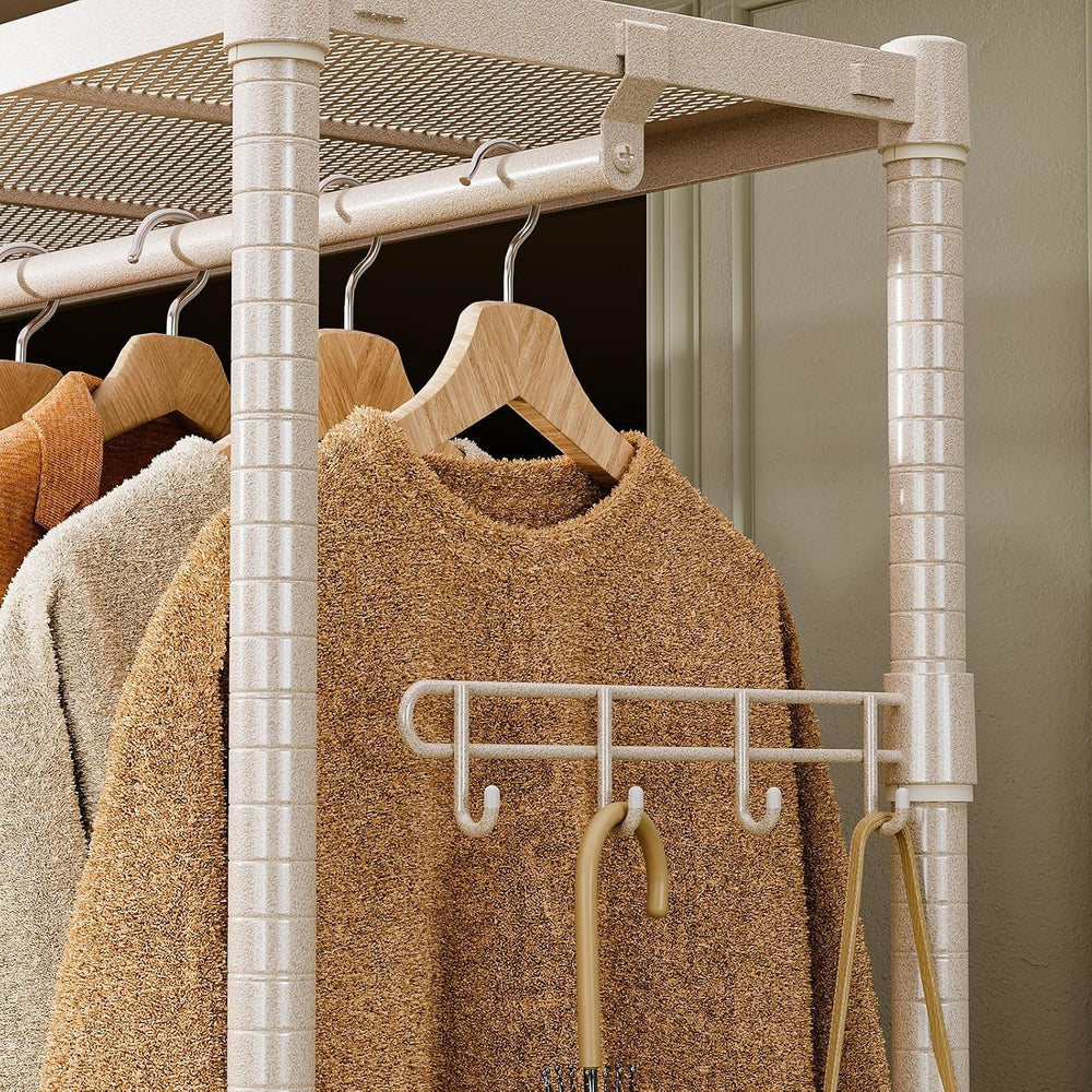 IZEUK Heavy Duty Rolling Garment Rack Wire Clothes Rack for Hanging Clothes (...