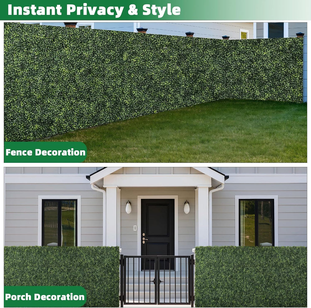Artificial Boxwood Roll Panels with 4 Layers of Leaves, 40x120 in (33.33 sqft...