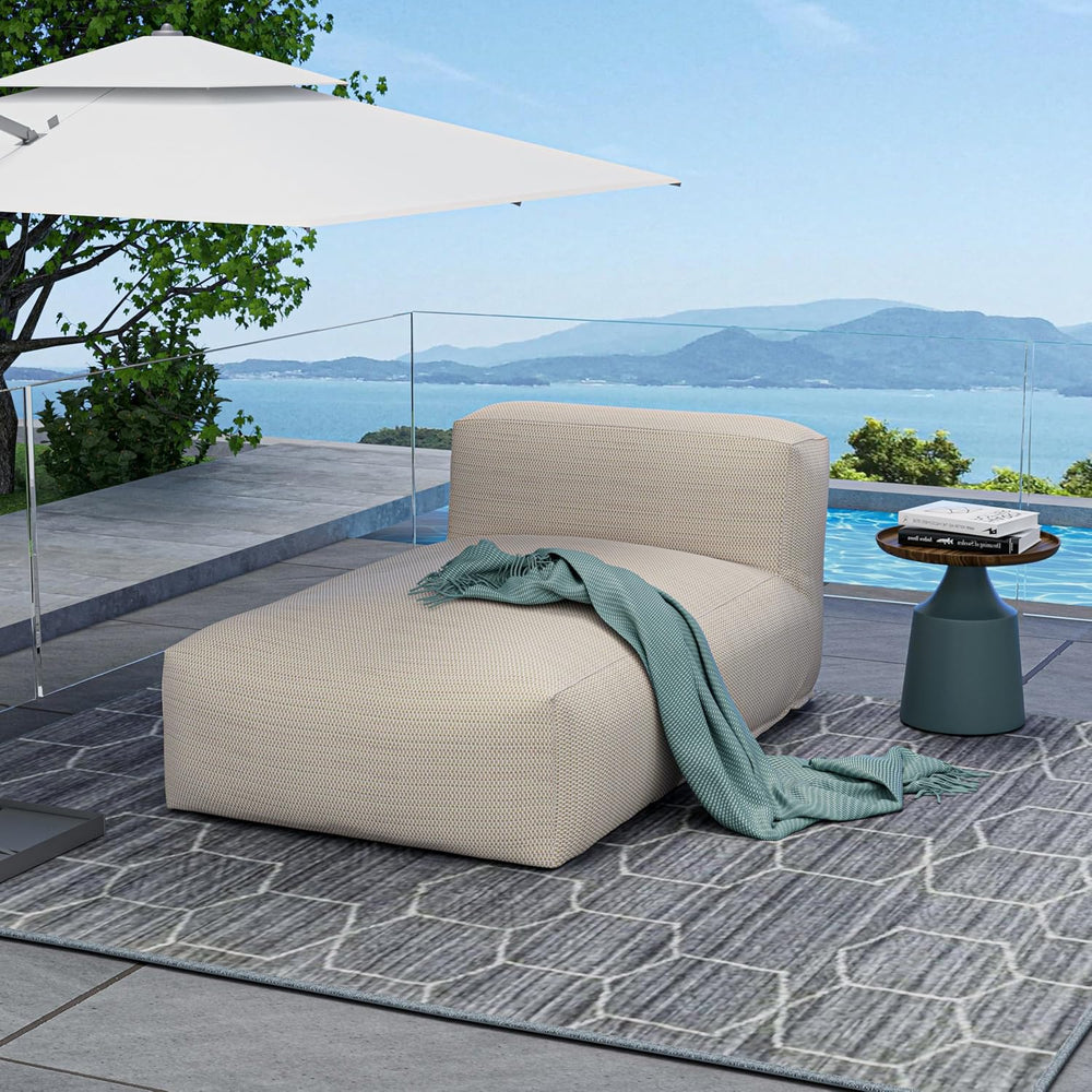 Outdoor Bean Bed Chair Sun Lounger, Outdoor Couch Sofa for Patio & Pool, ...
