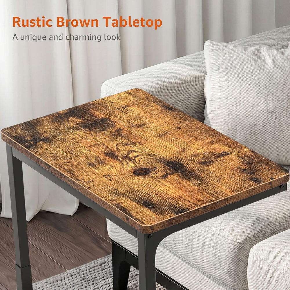 5-Level Adjustable C Side Table - End Table Living Room Bedroom Indoor Small ...