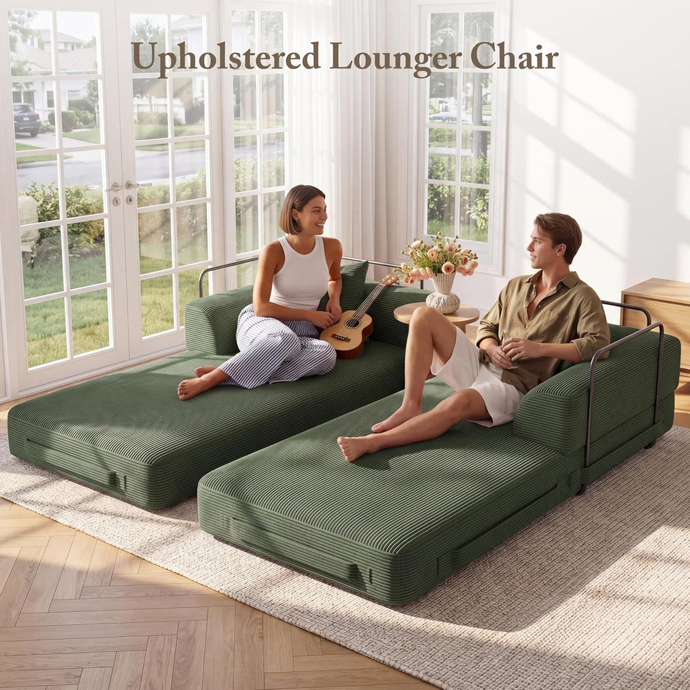 Cloud Couch Futon Sofa Bed, 5-in-1 Convertible Sofa Bed Pull Out Couch Sleepe...