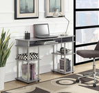 Convenience Concepts Designs2Go No Tools Student Desk in Light Gray Wood Finish