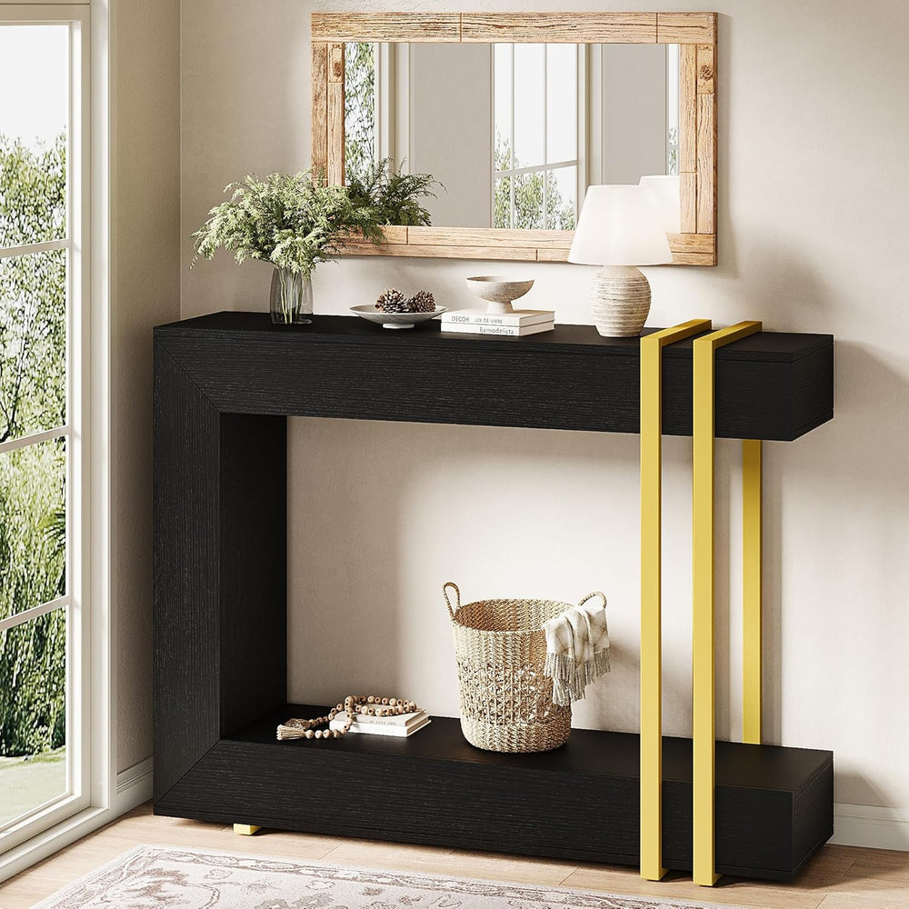 iPormis 42.5-Inch Console Table for Entryway, 2-Tier Sofa Table Behind Couch,...