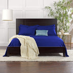 King Sheets by Pure Bamboo, Genuine 100% Organic Viscose Derived from Bamboo Bed Sheet Set, Luxuriously Soft & Cooling, Double Stitching, Lifetime Quality Promise (King, Cobalt Blue)