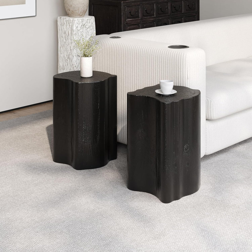 WILLIAMSPACE 24.8" Nesting Coffee Table Set of 2 for Living Room, Modern...