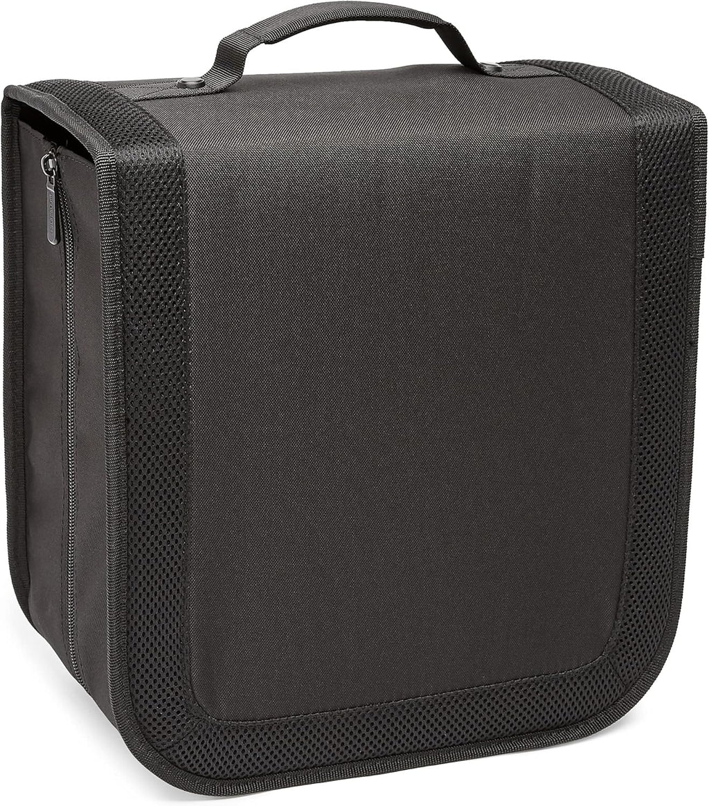 Amazon Basics Polyester CD/DVD Portable Storage Binder with Handle, 400-Capacity, Black