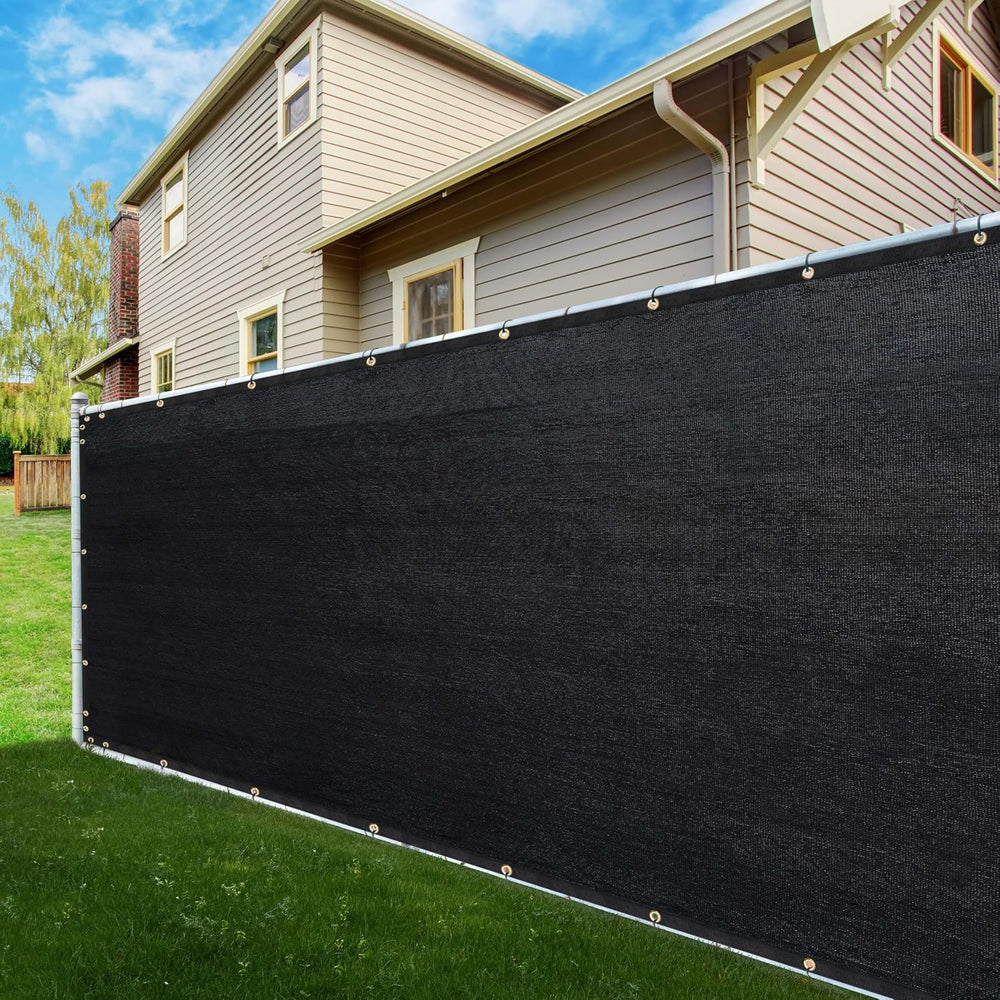8' x 145' Black Fence Privacy Screen, 170 GSM Fencing Mesh Shade Net ...