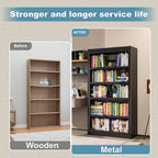 Book Shelf, 5-Tier Sturdy Bookcase, Adjustable Bookshelf, Large Capacity per Shelf, Modern Book Cases for Living Room, Home Office, Garage, Ideal for Home Organization & Stylish Upgrades