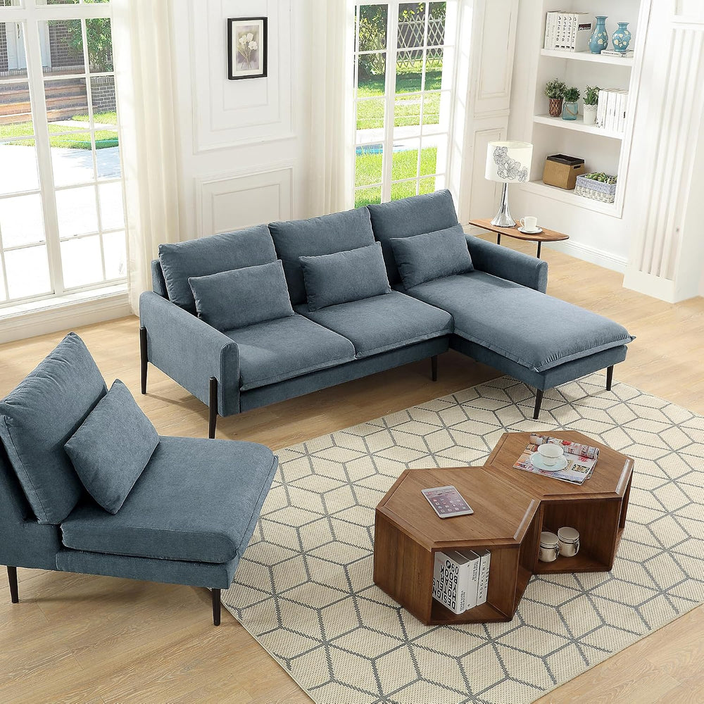 LEEMTORIG Hexagonal Narrow Solid Wood End Table, Multi Purpose Coffee Table w...