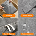 3 Pack 85L Comforter Storage Bags, Extra Large Bedding Storage Bags with Sturdy Zipper and Reinforced Handle, Clear Window, Moving Closet Organizers for Comforters and Blankets, Pillows