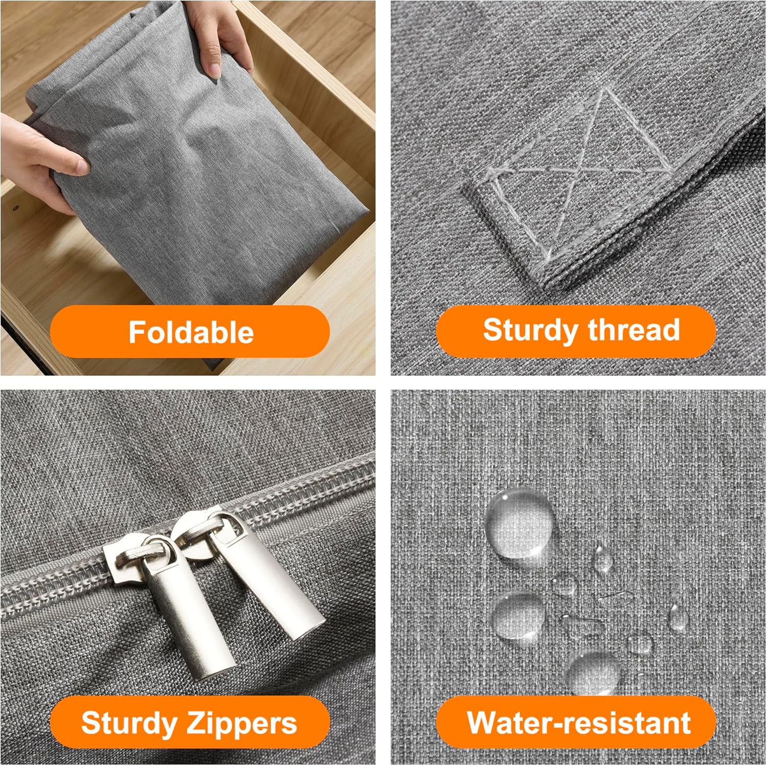 3 Pack 85L Comforter Storage Bags, Extra Large Bedding Storage Bags with Sturdy Zipper and Reinforced Handle, Clear Window, Moving Closet Organizers for Comforters and Blankets, Pillows