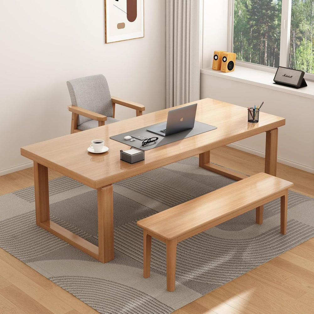 63" Dining Bench for 6-8 Person Solid Wood,Entryway Bench,Window Bench,w...