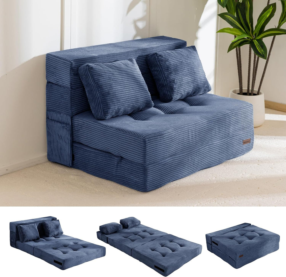 MAXYOYO Convertible Sofa Bed, Fold Out Sofa Couch with Pillow for Adults | Lo...