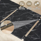 VECELO 3-Piece 63" Extendable Kitchen Table with Benches/Chairs, Modern Breakfast Dinette/Dining Room Set for 4/6/2, Small Space Saving Design, Easy Assembly