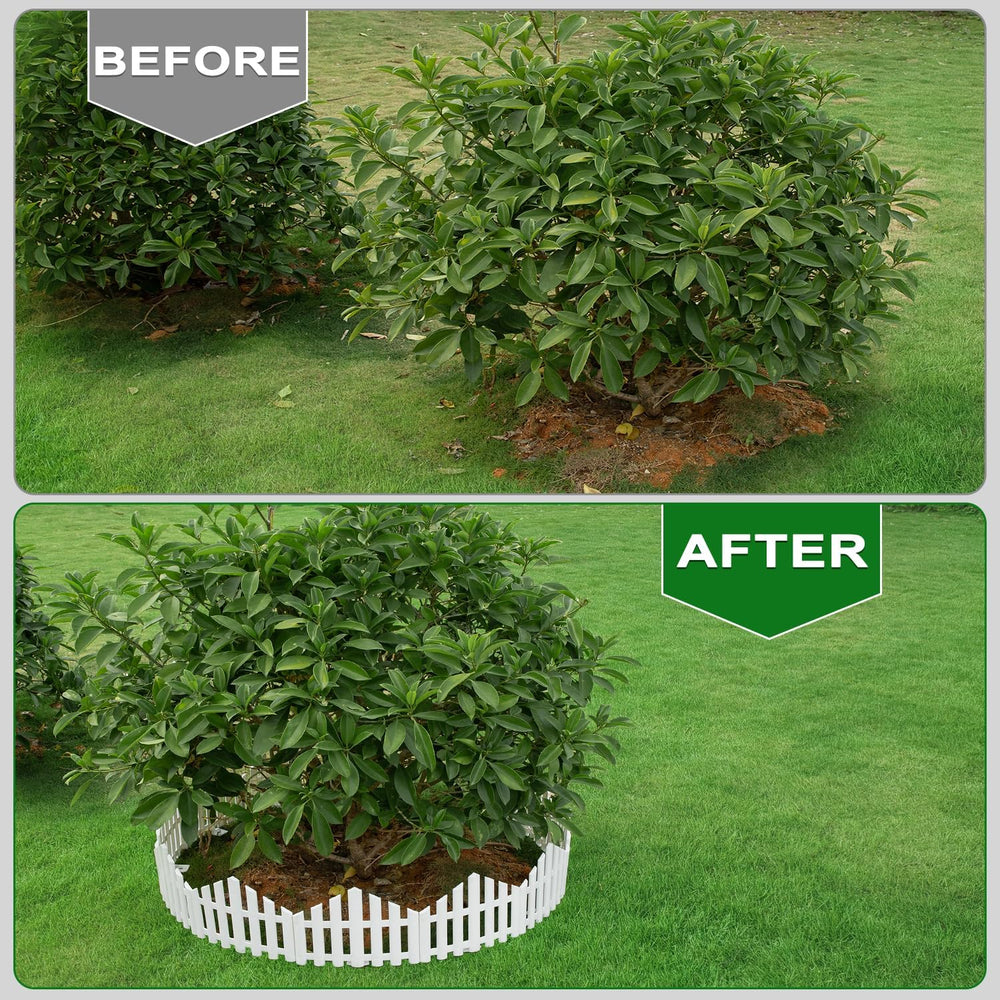 Garden Edging Border No-Dig 13FT White 9.3 Inch Tall Landscape Edging with 14...