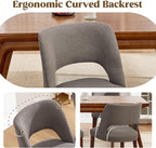 Dining Chairs Set of 2,Modern Dining Room Chairs with Thick Cushions,Upholstered Linen Fabric Kitchen Chairs for Kitchen Dining Room Brown