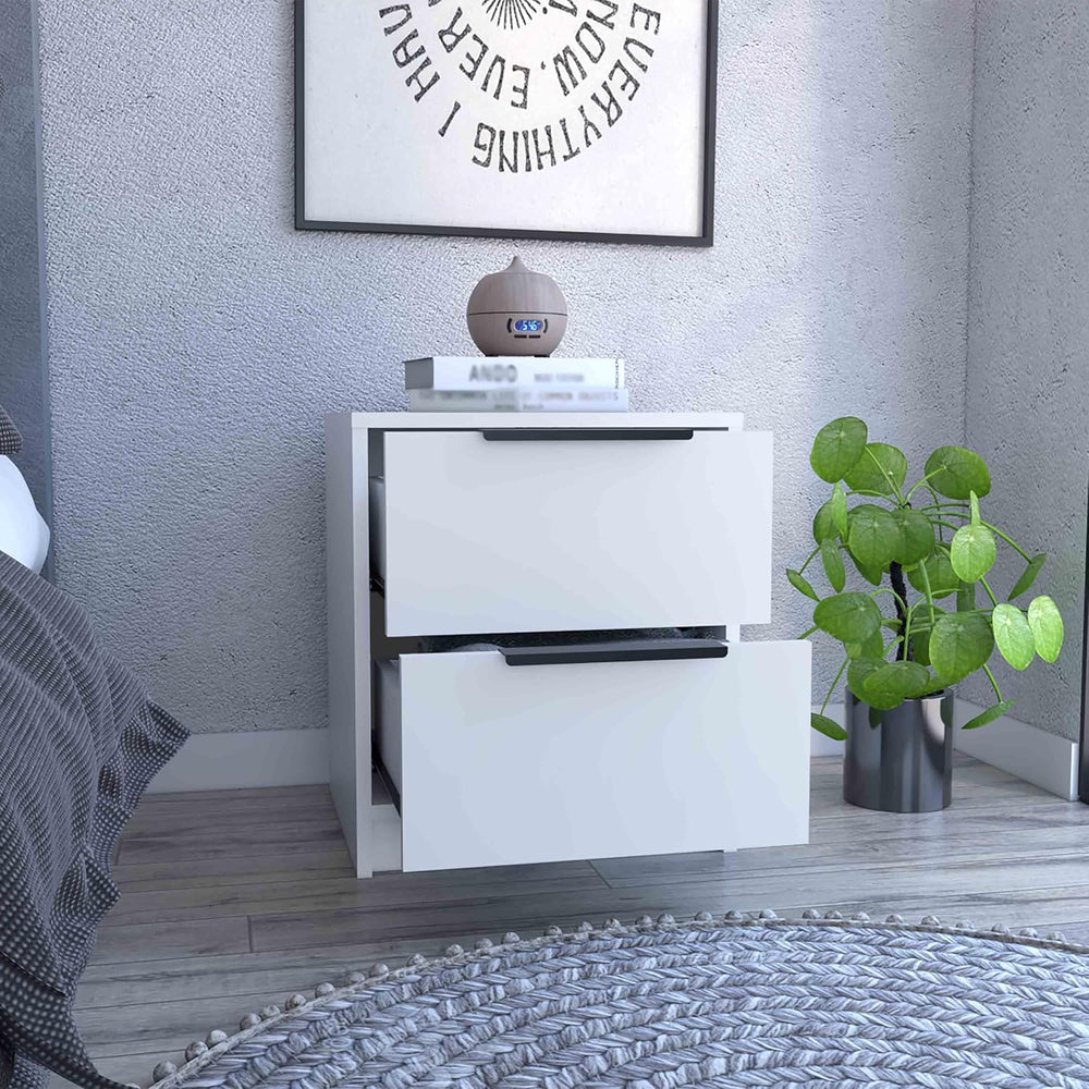 16" 2-Drawer Side Tables, End Table with Stain-Resistant Finish, Accent ...