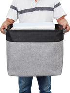 DECOMOMO Extra Large Storage Baskets, 54.5L Fabric Storage Bins for Organizing Linen Closet, Nursery (Grey & Black, XXXL - 3 pack)