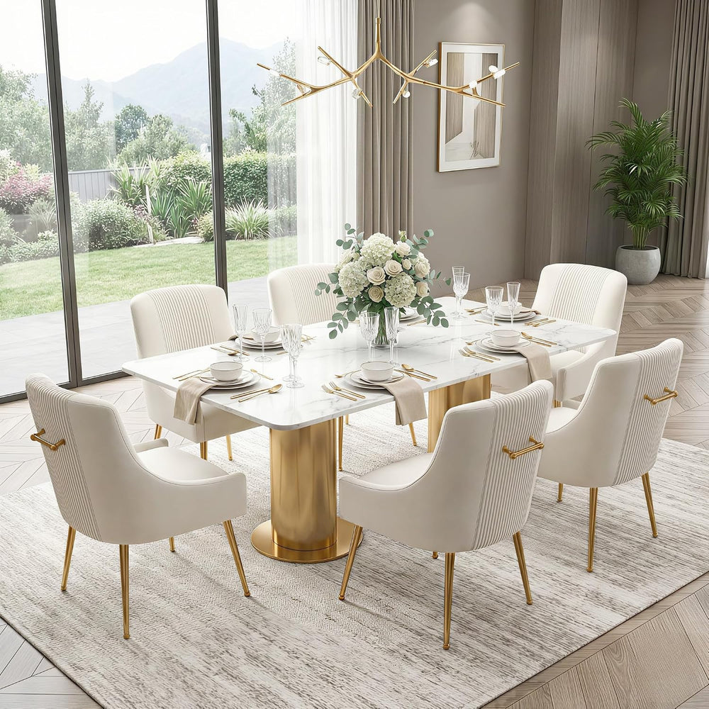 Dining Chairs,Modern Living Room Chairs, Velvet Upholstered Dining Room Chair...