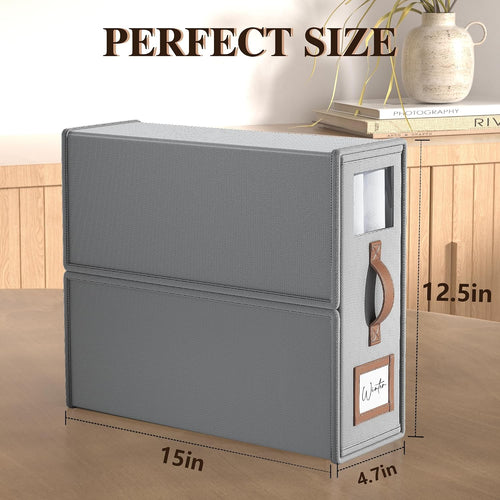 4 Pack Foldable Bed Sheets Set Organizers and Storage(King & Queen Size),Linen Fabric Closet Organizers with Window,Folding Bedding Storage Box for Bedsheets and Pillow Cube Organizer-Gray