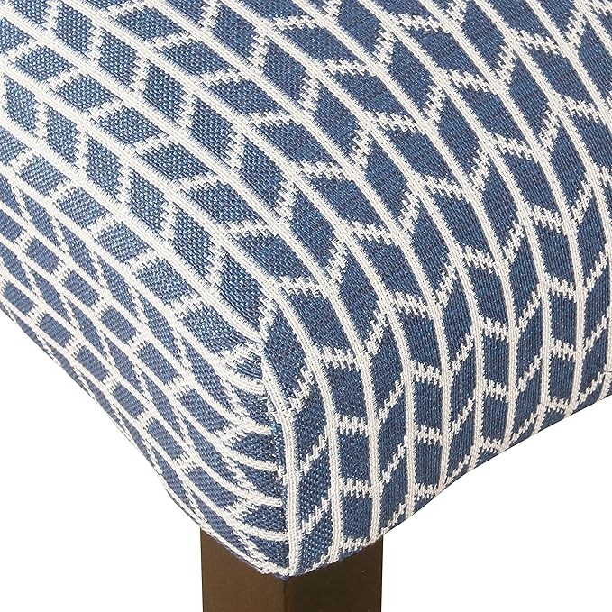 HomePop Classic Parsons Dining Chair - Blue Geometric (Set of 2)