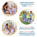 ECR4Kids Wave Seat Perch Stool, 14in - 15.1in Seat Height, Flexible Seating, Light Purple, 2-Pack
