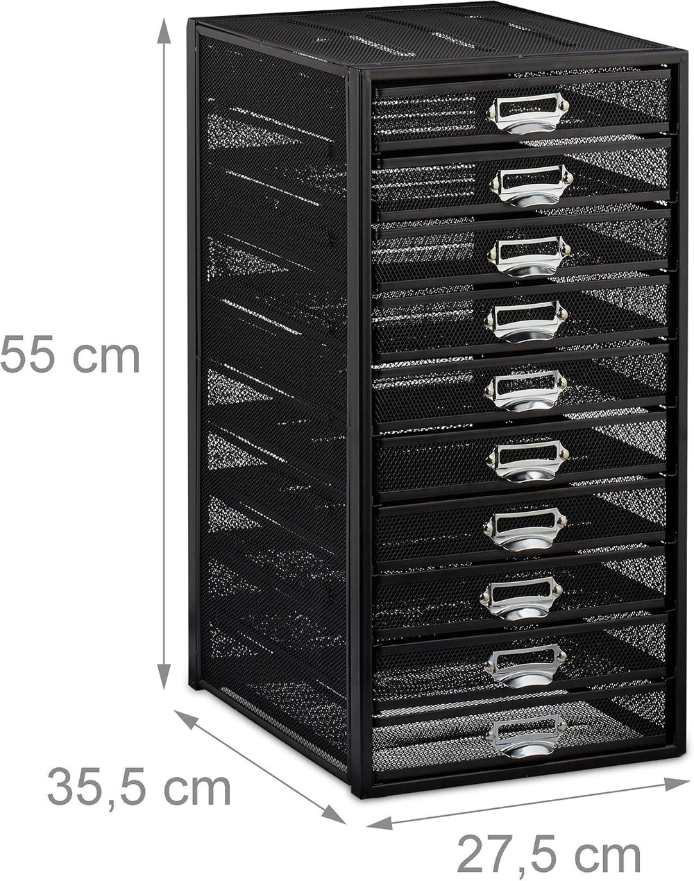 Relaxdays Desk Organiser, 10 DIN A4 Files, Letter Tray and Paper Sorter, Mini...