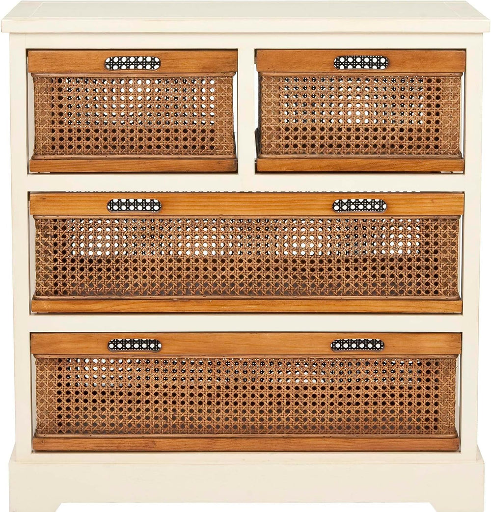 Safavieh American Homes Collection Jackson Barley and Cane 4-Drawer Storage C...