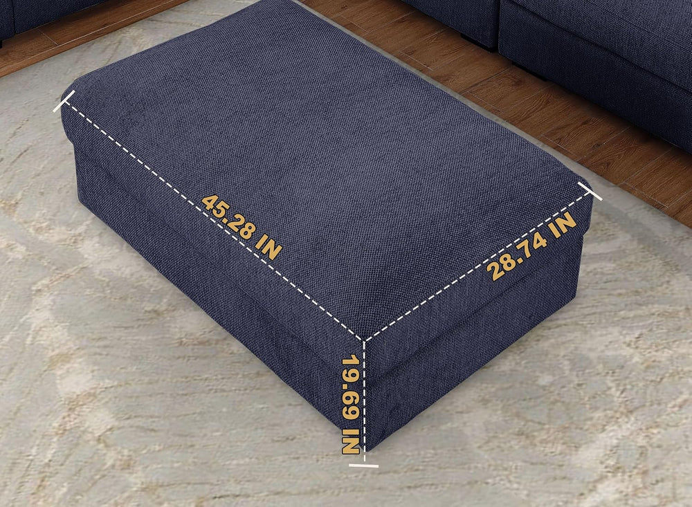 asunflower Ottoman for Living Room Navy Blue 45.8" x 28.7" Large Re...