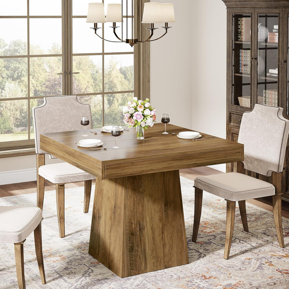 Tribesigns 31.5" Square Dining Table for 4, Farmhouse Kitchen Table with...