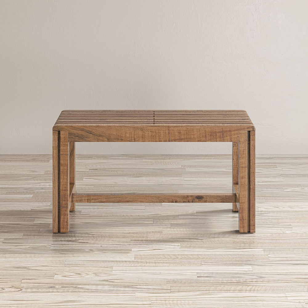 Jofran Bradford Extendable Solid Wood Hallway Bench, Buff