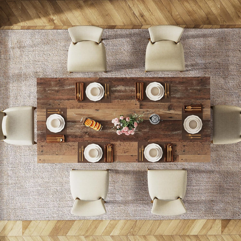 Tribesigns 63-inch Dining Table for 4-6, Farmhouse Kitchen Table with Large T...