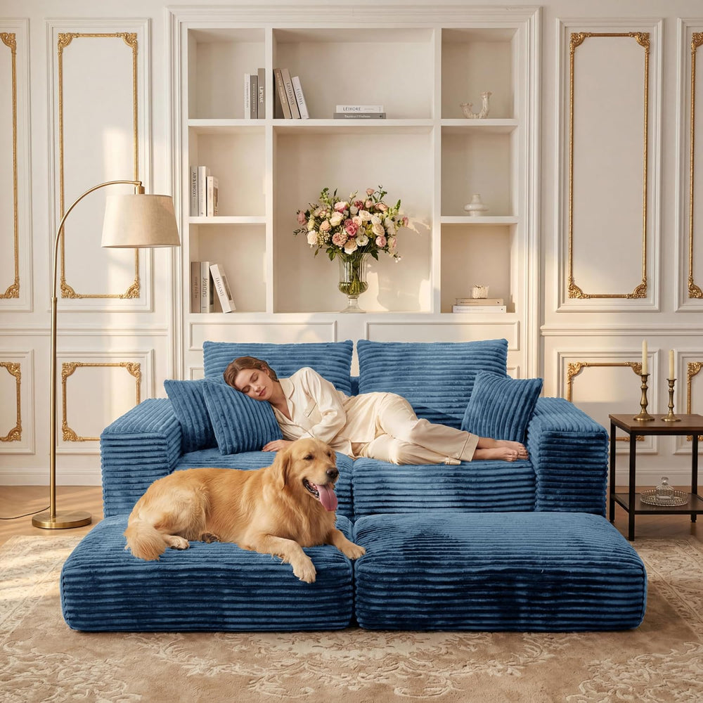 Cloud Modular Sectional Sofa, Comfy Couch with Non Slip Base, Modern L-Shaped...