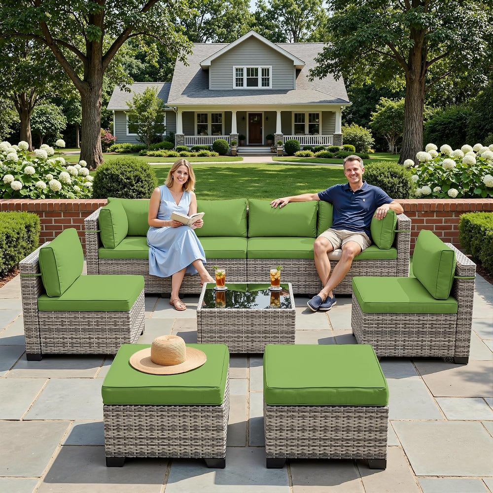 Outdoor PE Wicker Rattan Modular Patio Sectional Sofa Set