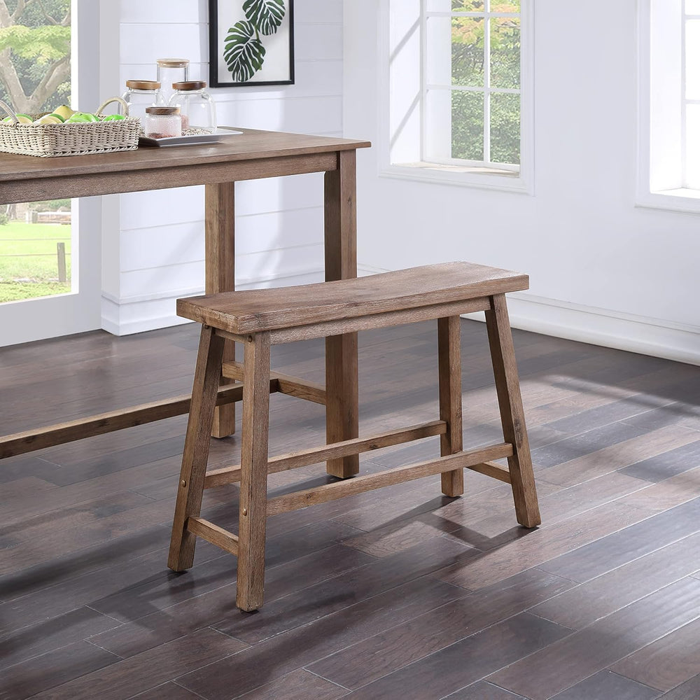 Boraam Sonoma Counter Height Backless Bench - Barnwood Wire-Brush Finish