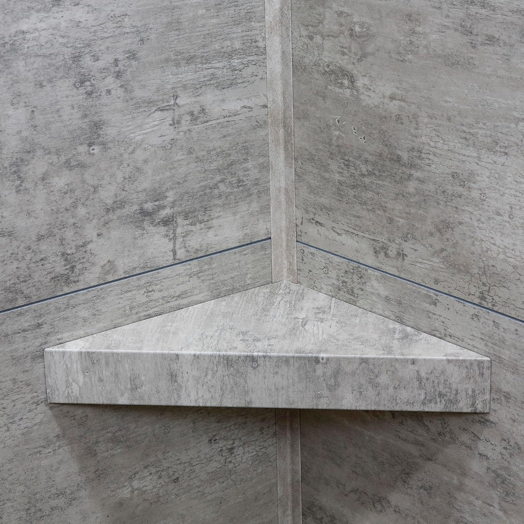 Palisade Vinyl Waterproof Corner Shower Shelf in Wind Gust/Urban Coast