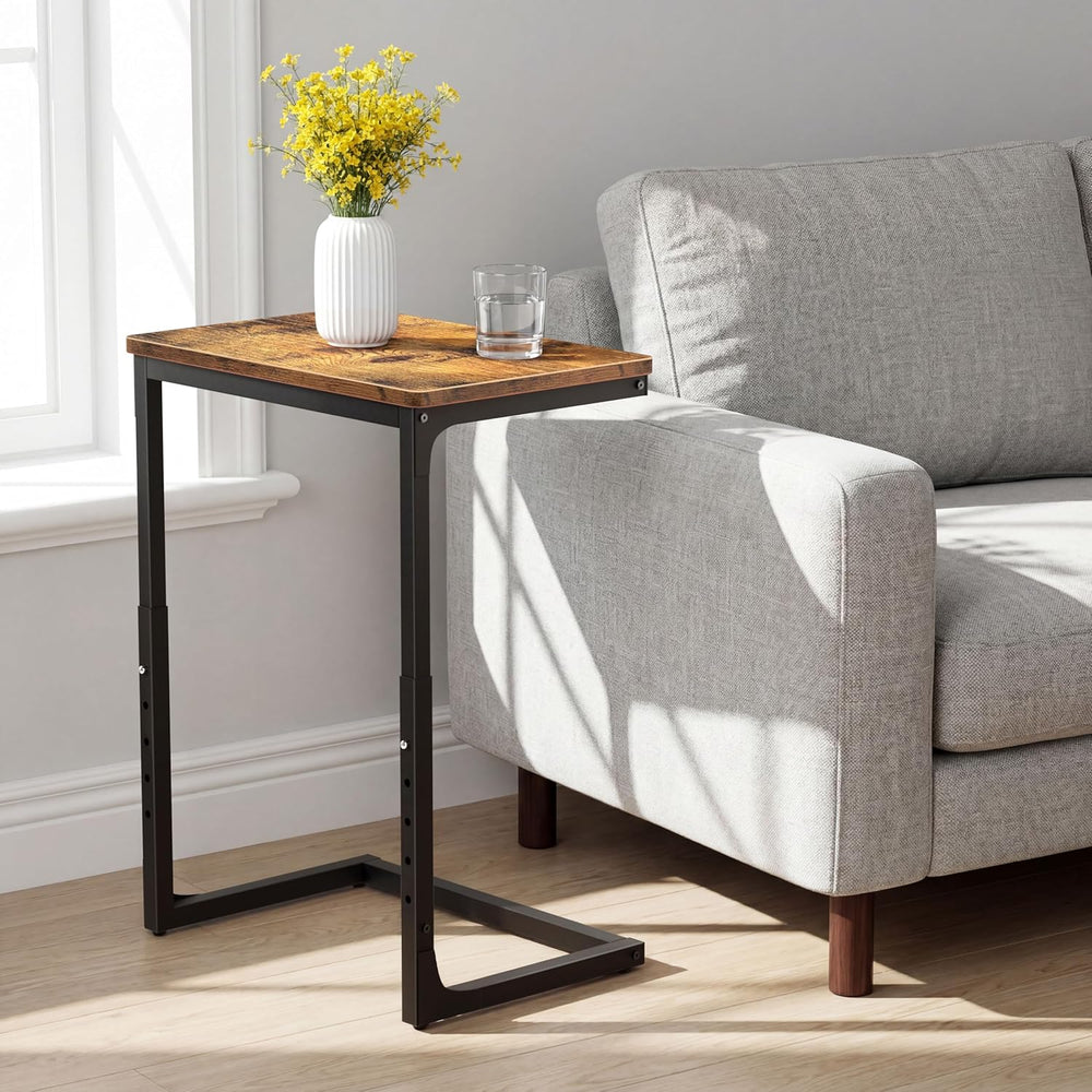 5-Level Adjustable C Side Table - End Table Living Room Bedroom Indoor Small ...