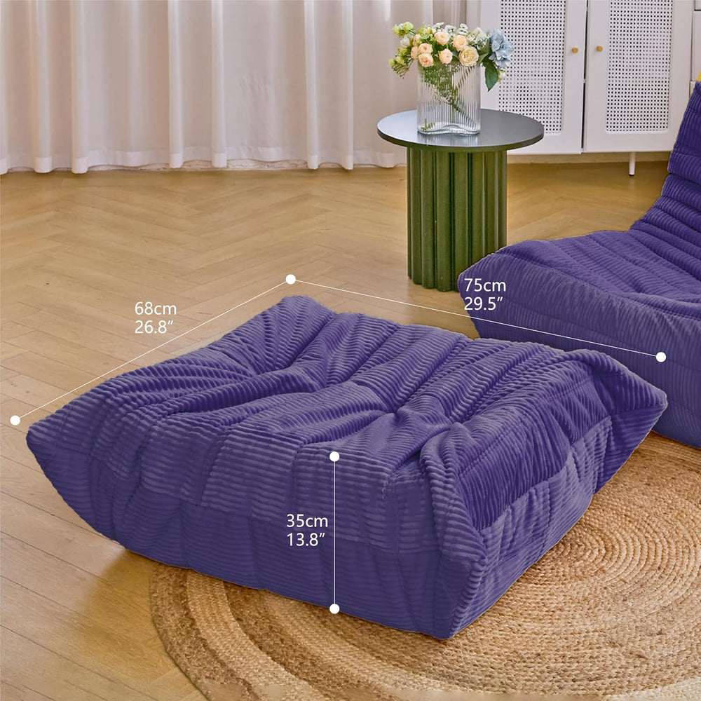 N&V Ottoman for Fireside Chair and Sofa, Soft Premium Corduroy,Foam Ottom...