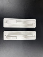White Dual Pool Pole Holder, Wall Mount Storage Bracket, Durable Starboard Construction, 2-Pack