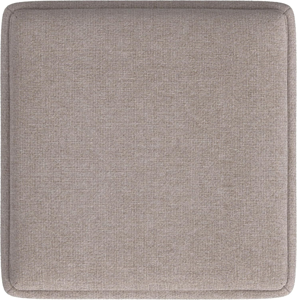 HomePop 17.5" Storage Ottoman with Tray Top - Light Brown Woven