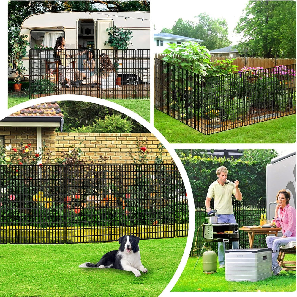 ULIOK 10 Panels No Dig Decorative Garden Fences, Dog Fence Outdoor for Yard, ...