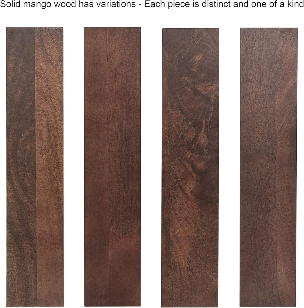 Kate and Laurel Alezar Modern Mango Wood Drink Table, 9 x 9 x 22, Walnut Brow...