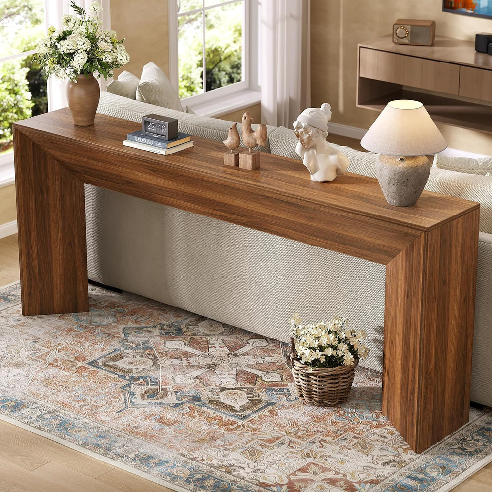 knoworld 70.9 Inch Long Console Table, Farmhouse Entryway Table with Sturdy T...