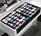 Simple Houseware 2 Pack Closet Sock Organizer, 24 Cell Drawer Divider, Black