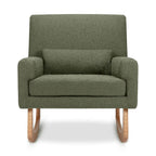 Nursery Works Sleepytime Rocker in Olive Boucle with Light Legs, Greenguard Gold and CertiPUR-US Certified