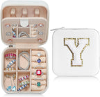 Parima Travel Jewelry Organizer for Women | Necklace, Earring, Ring Organizer | White Travel Gifts for Women - Letter Y