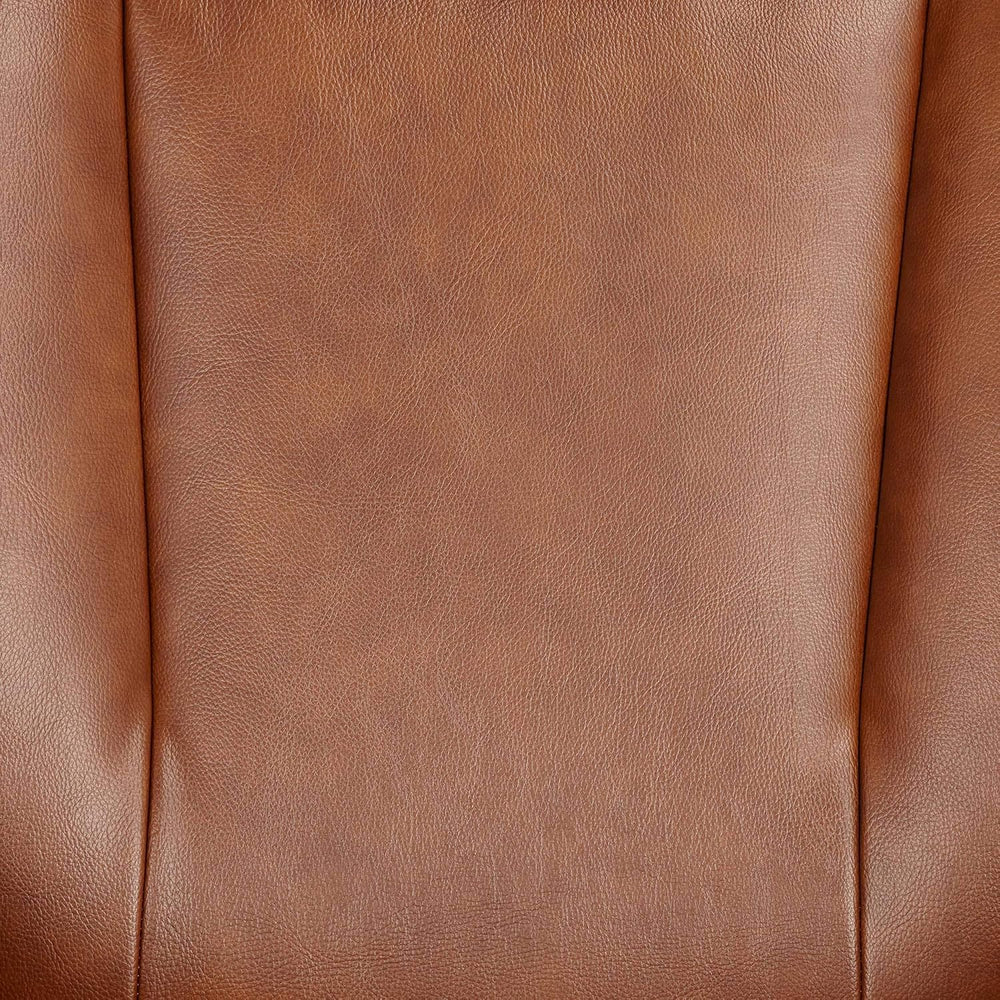Benchmaster Augusta Brown Swivel Faux Leather Recliner Chair Modern Armchair ...
