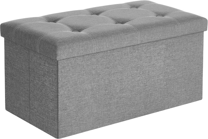 SONGMICS Ottoman Storage Bench, 21 Gal. Folding Chest, Holds 660 lb